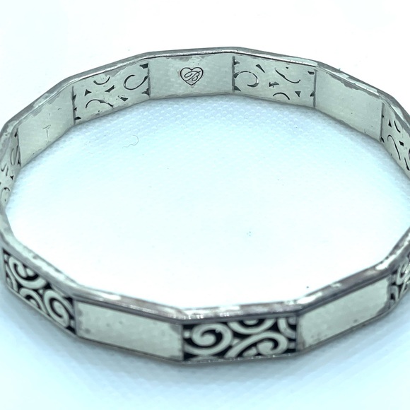 Brighton Deco Faceted Bangle in Original Metal Container. - Picture 6 of 8